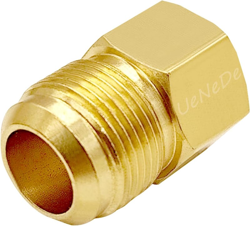 Uenede 2PCS Brass Coupler 5/8" Flare Female to 1/2" Flare Male Tube Gas Adapter Nipples Pipe Fittings Hose Connectors - Image 3